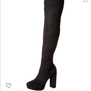 Madden girl groupie thigh high boot suede